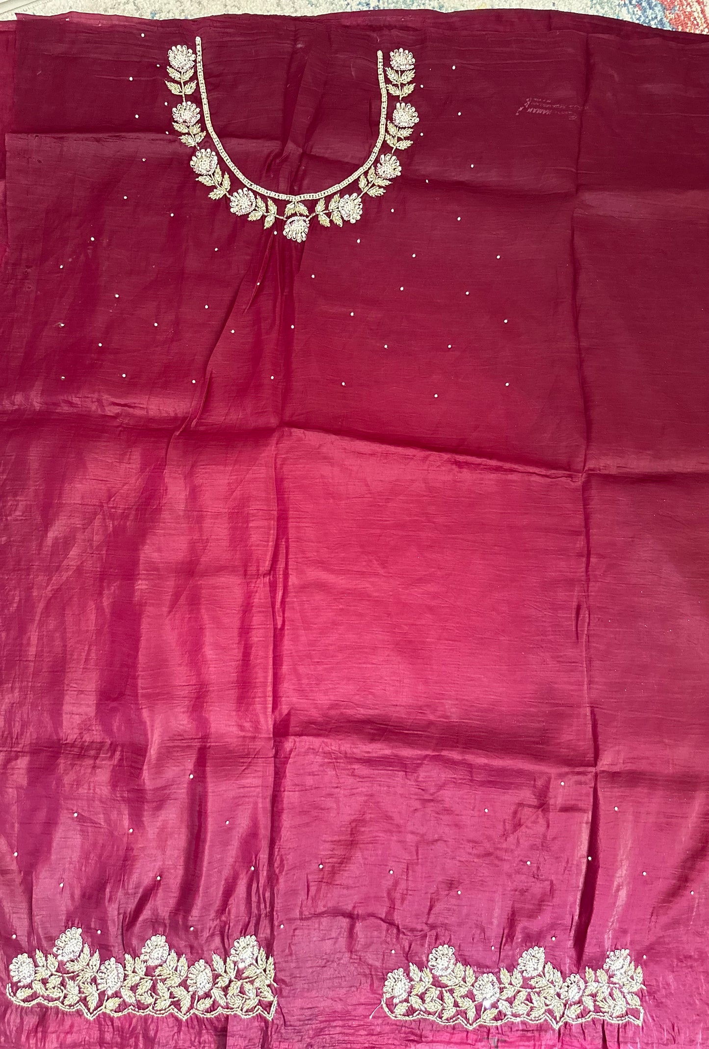 Cutdana Crush Tissue Saree