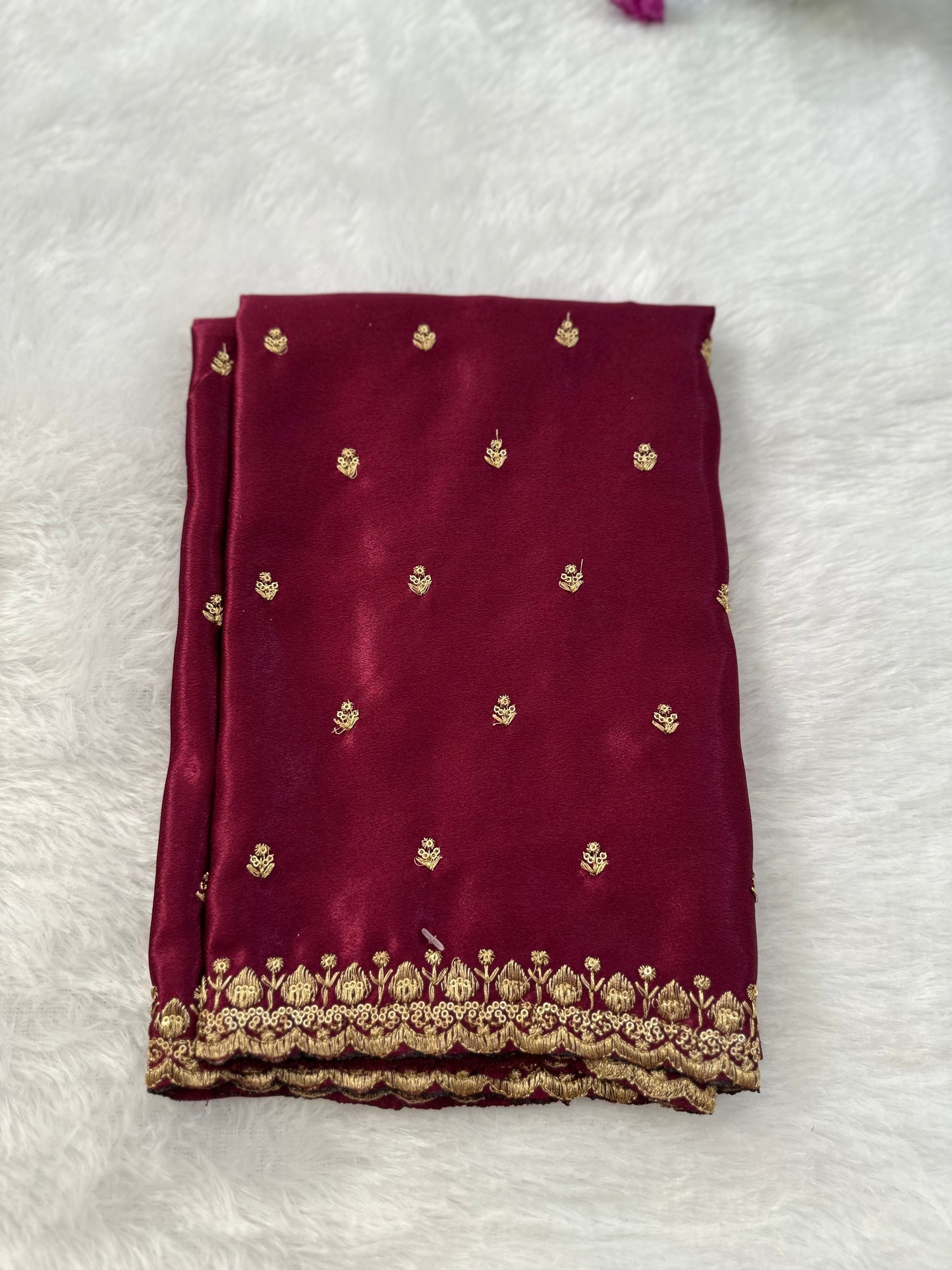 Pink Semi Tissue Saree