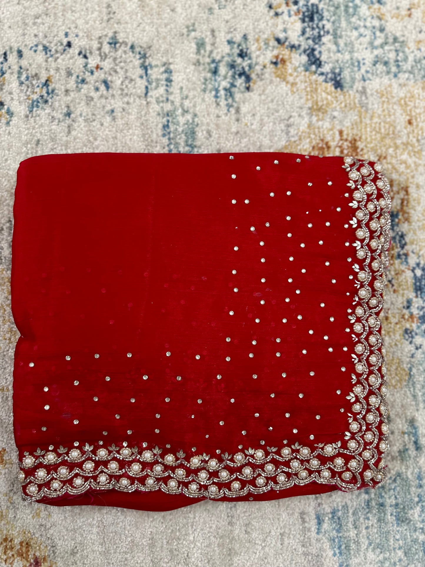 Cutdana & Pearl Handwork Saree