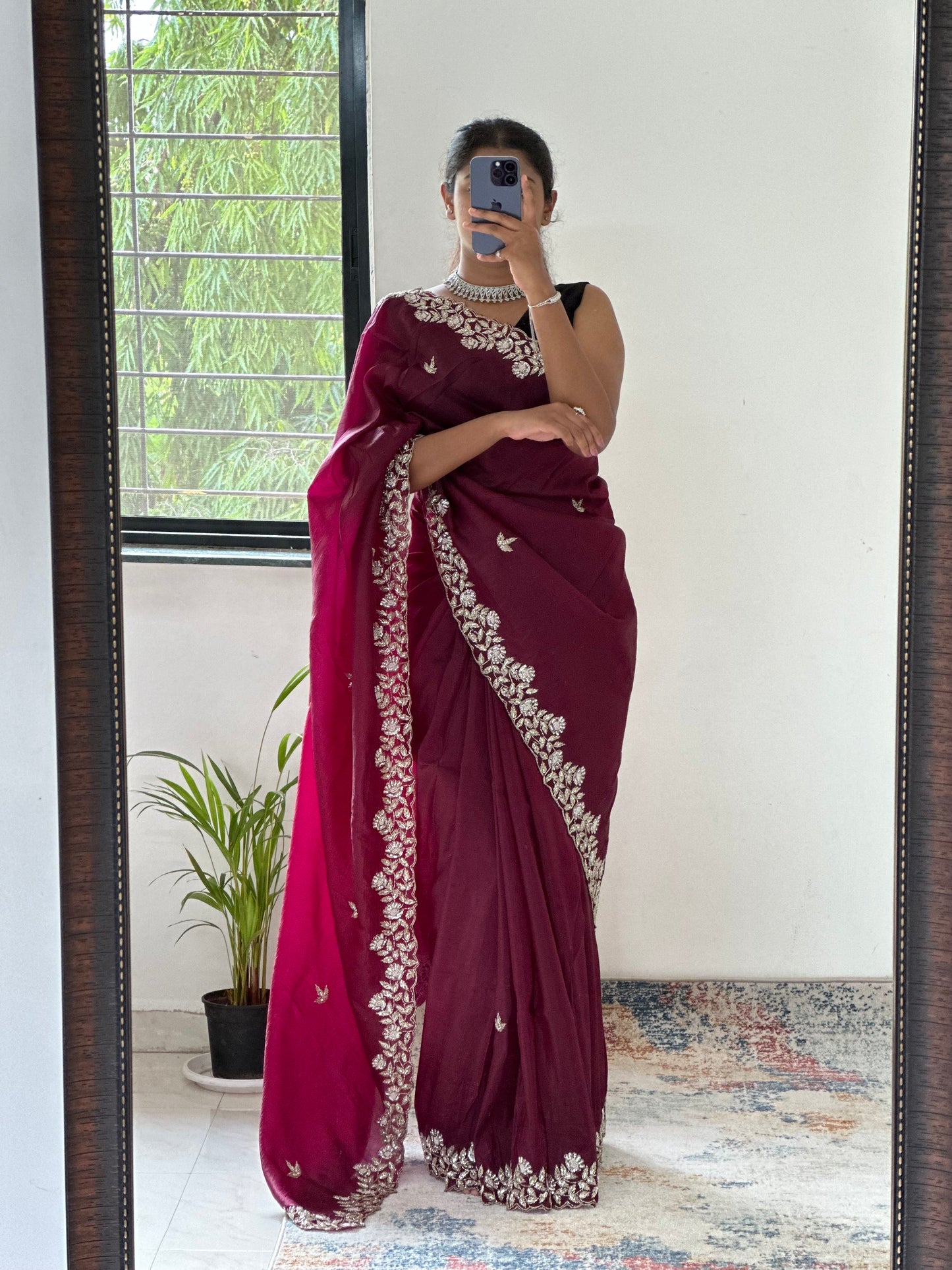 Cutdana Crush Tissue Saree