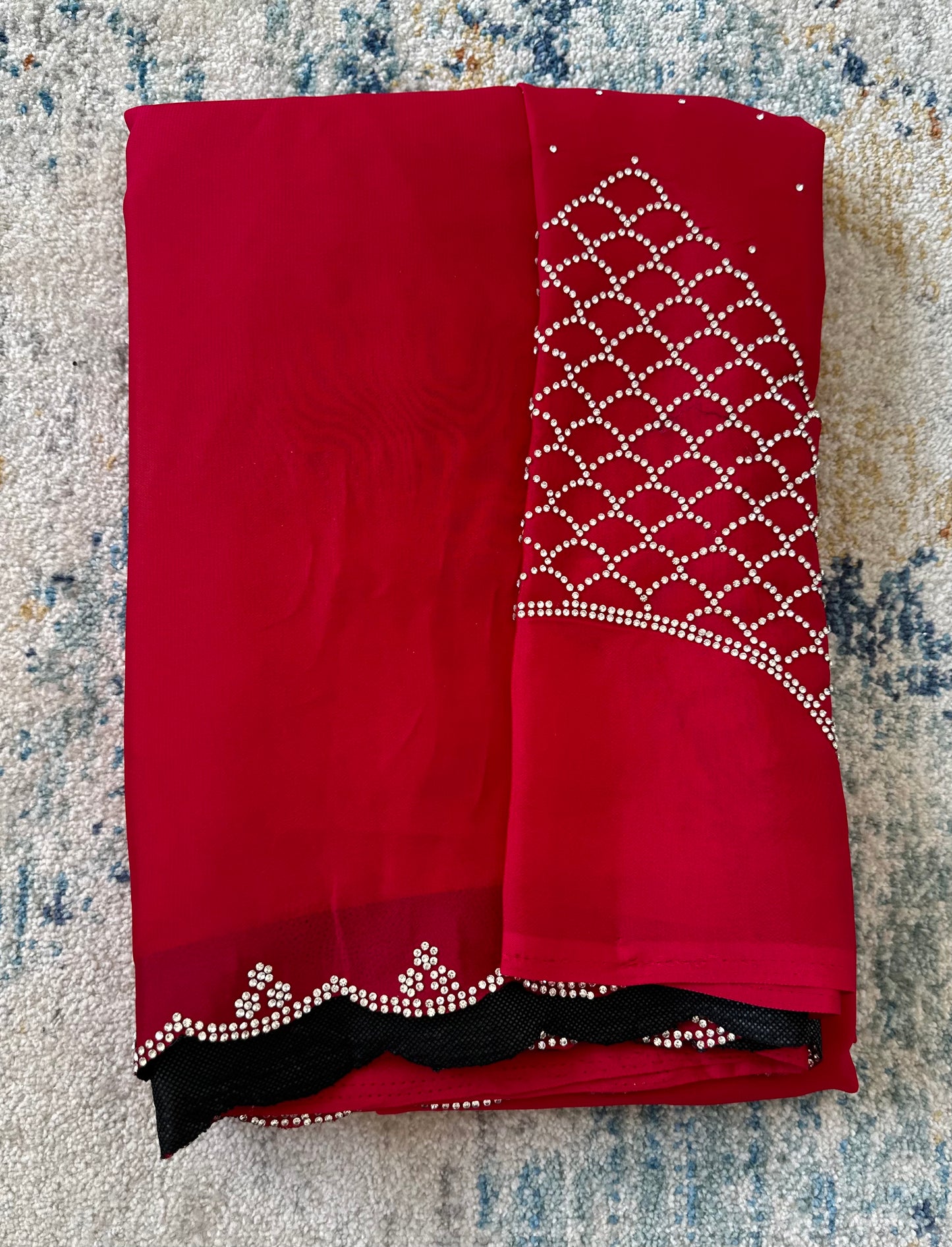 Hot Pink Embellished Saree