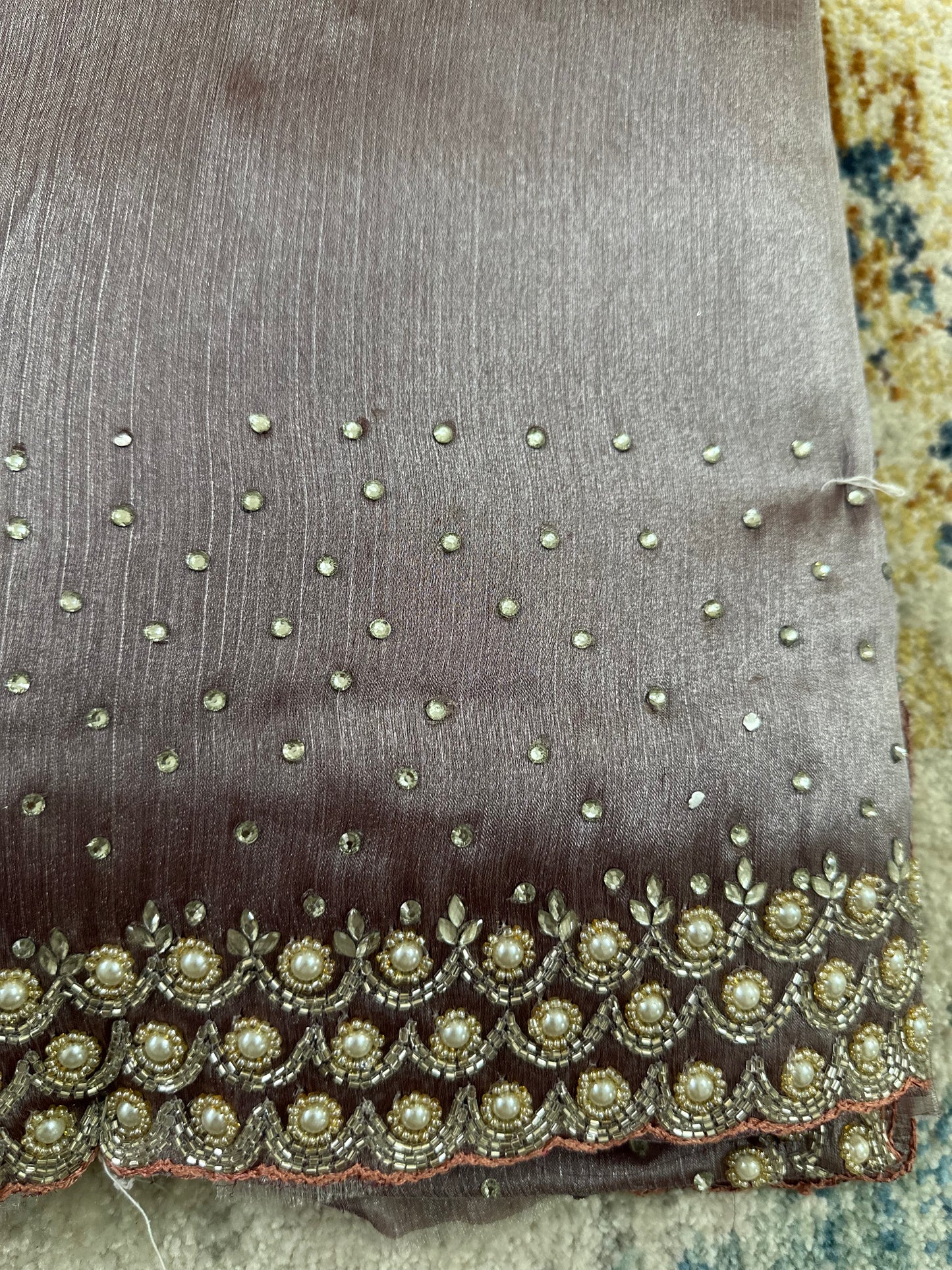 Cutdana & Pearl Handwork Saree