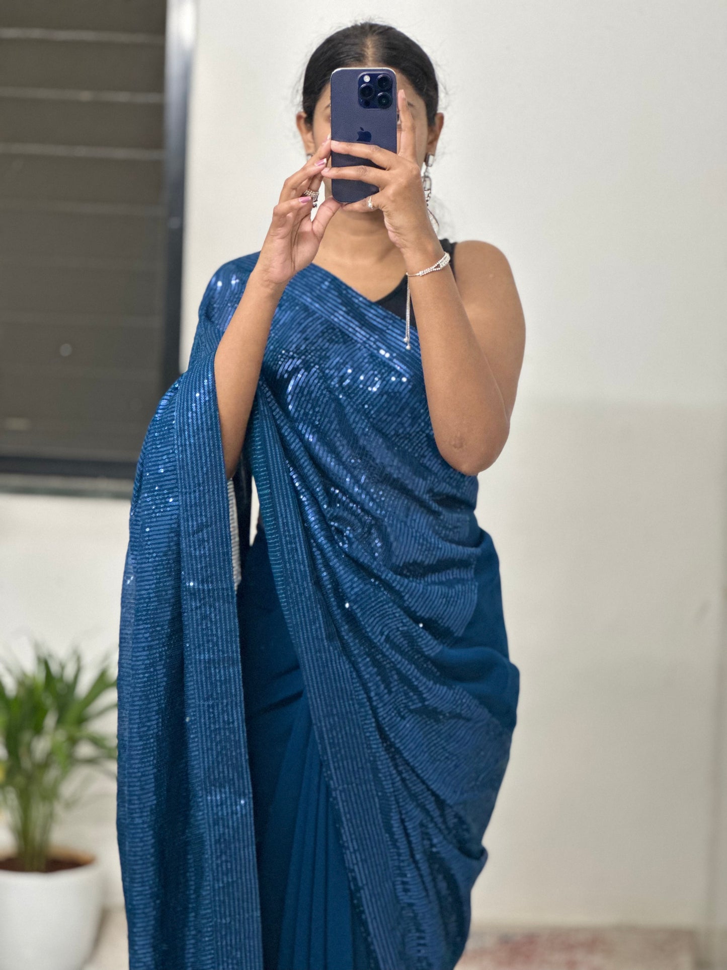 Sequins Georgette Saree