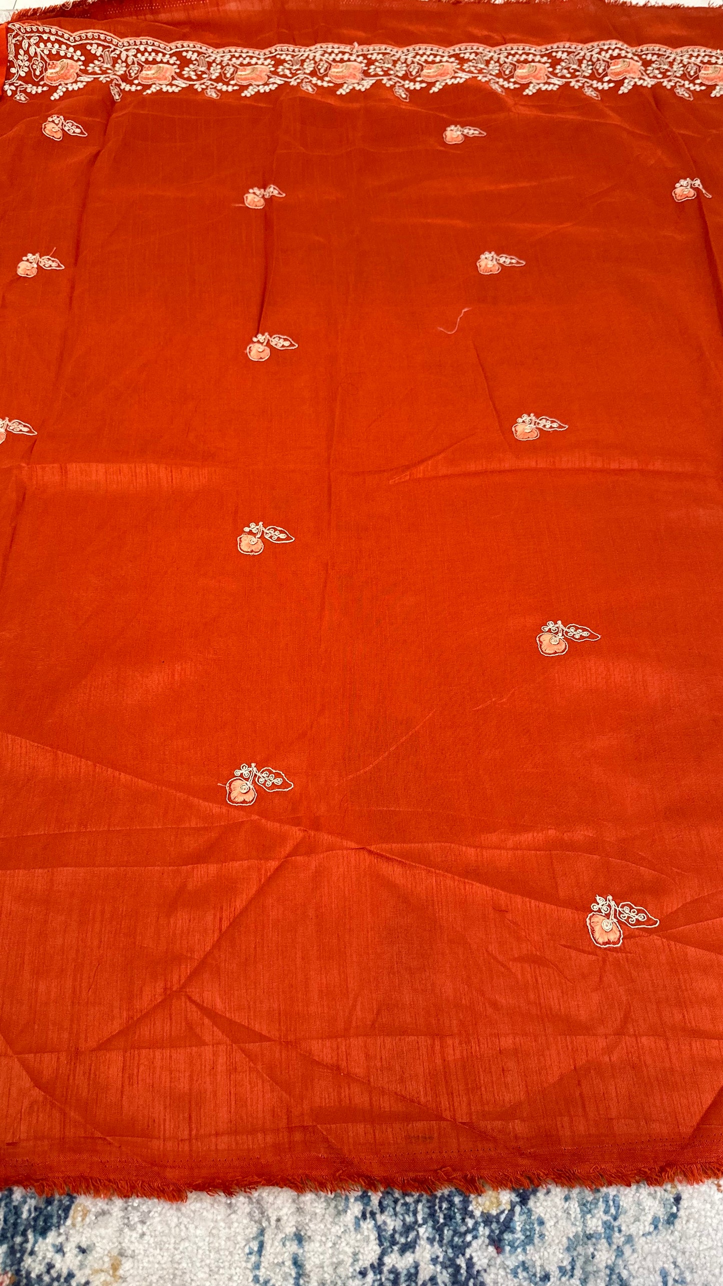 Orange Party Wear Saree