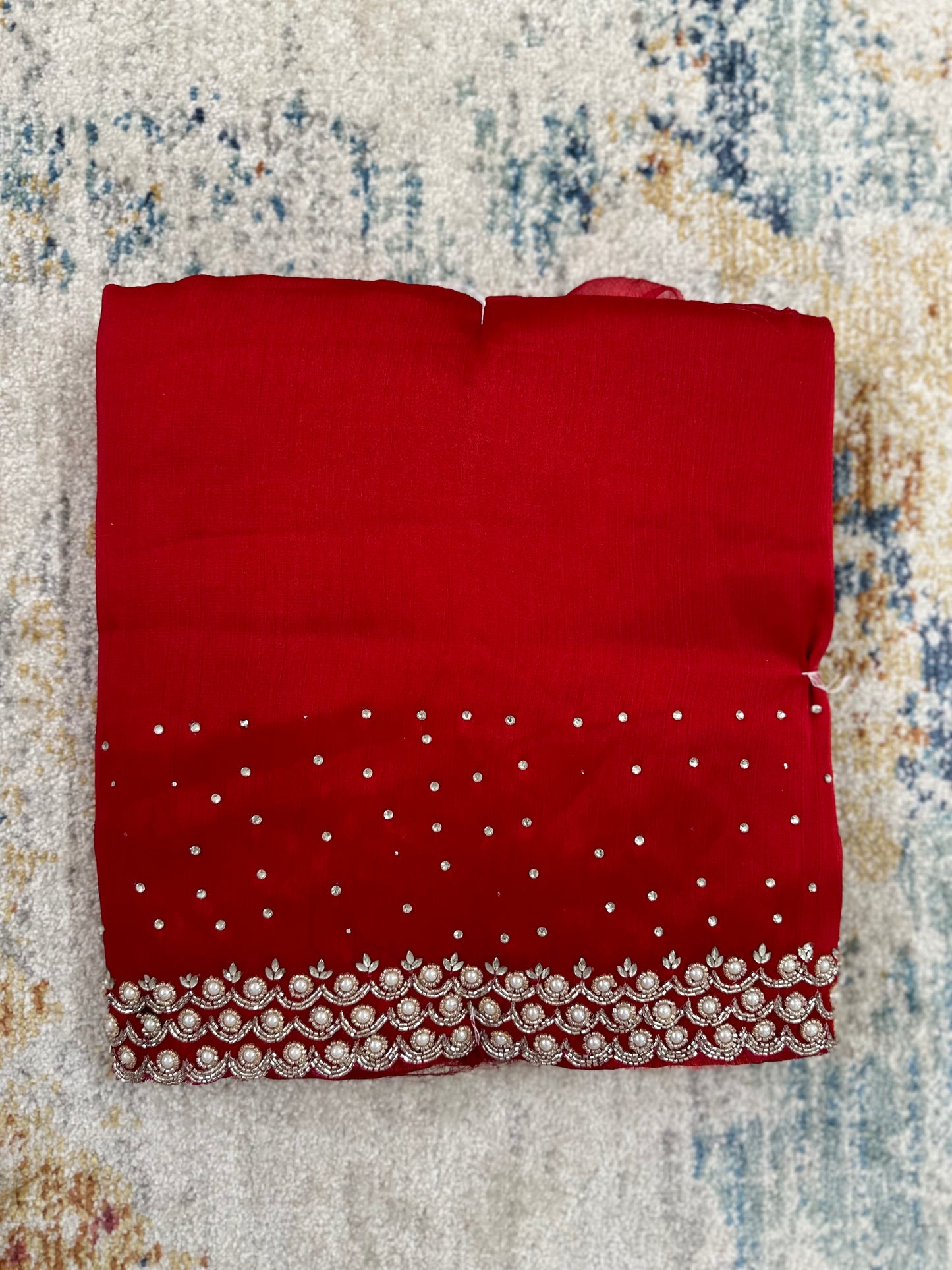 Cutdana & Pearl Handwork Saree