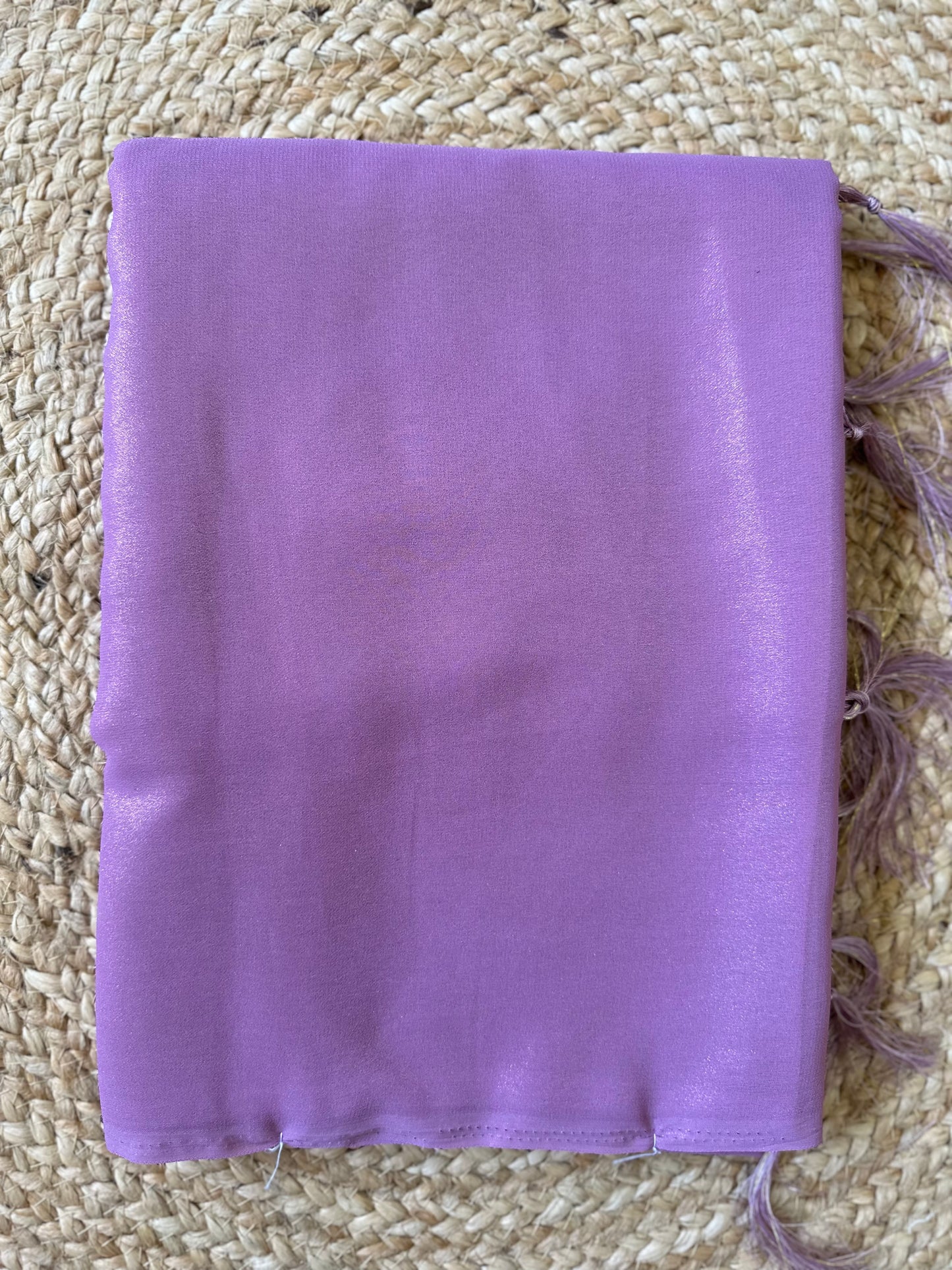 Lavender Plain Shimmer Saree