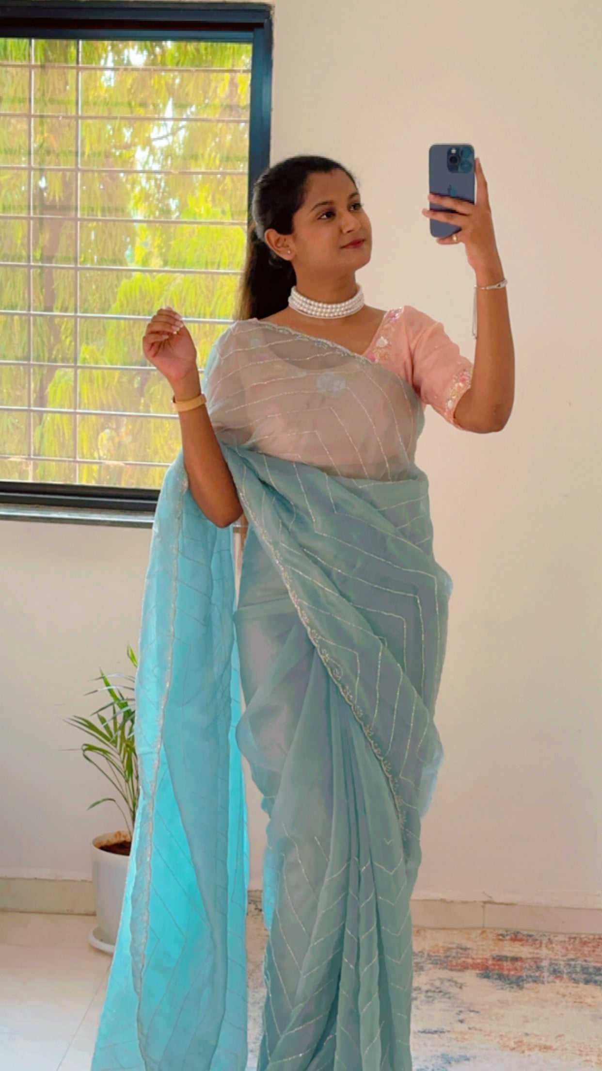 Cut Dana Handwork Saree