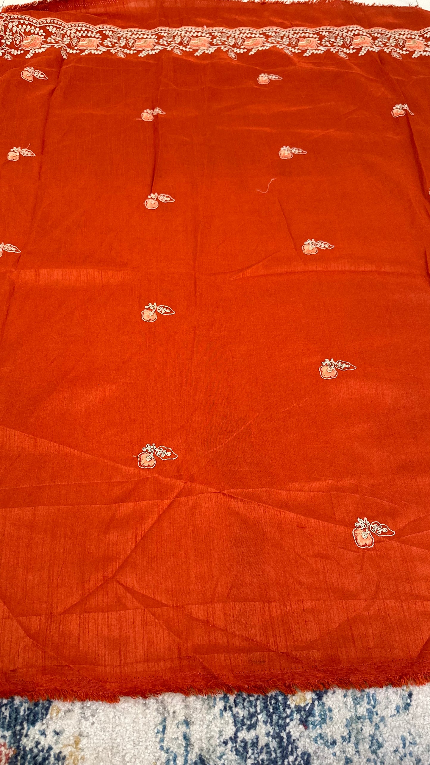 Orange Party Wear Saree