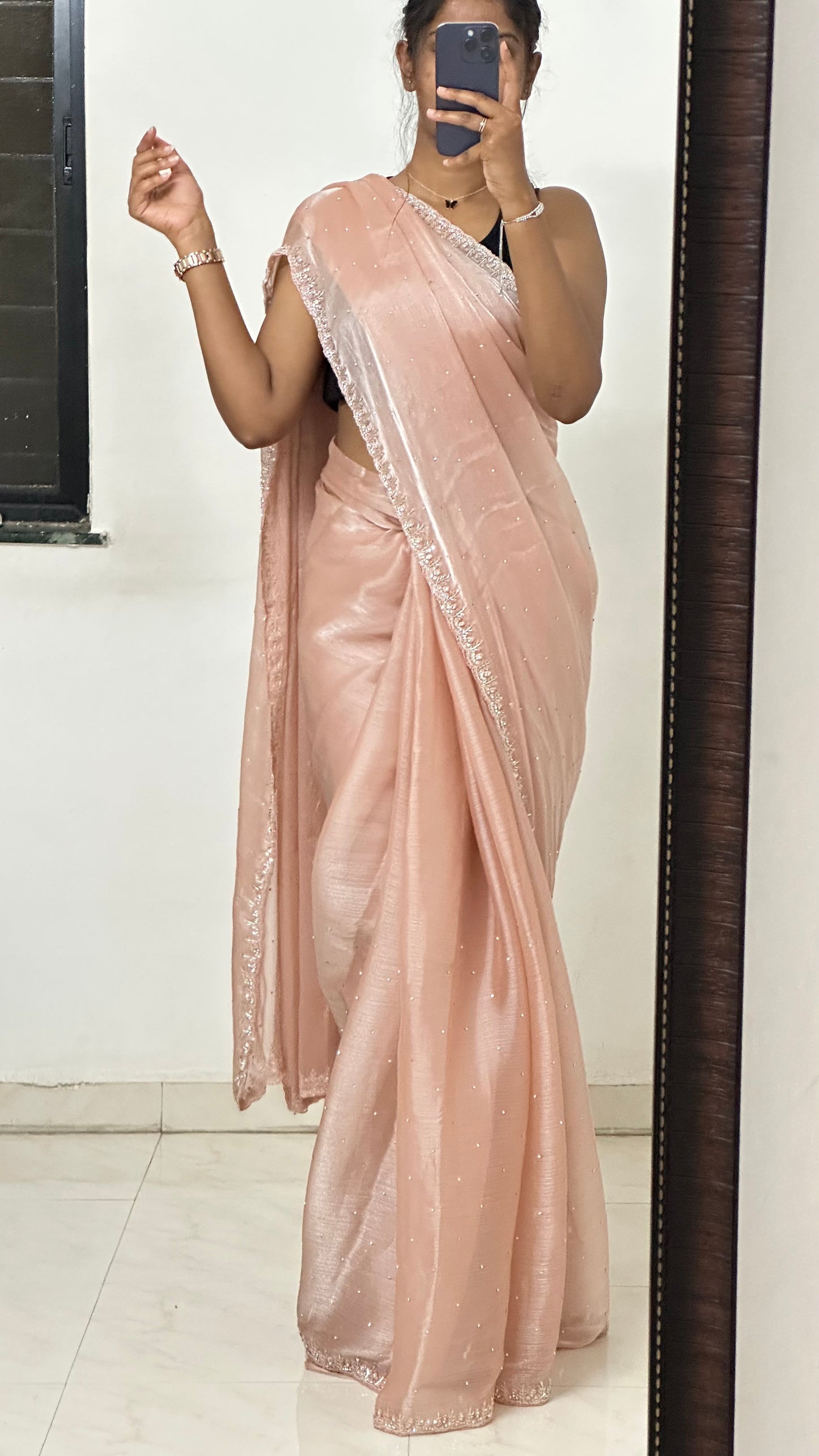 Luxe Embellished Jimmy choo Saree