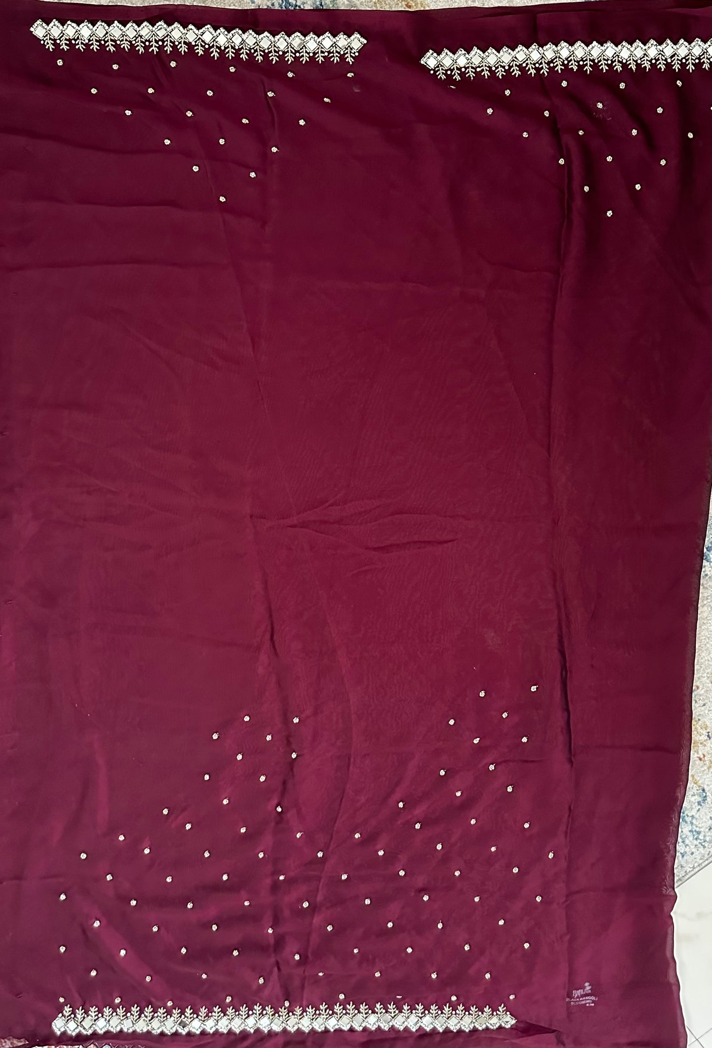 Cutdana Handwork Georgette Saree