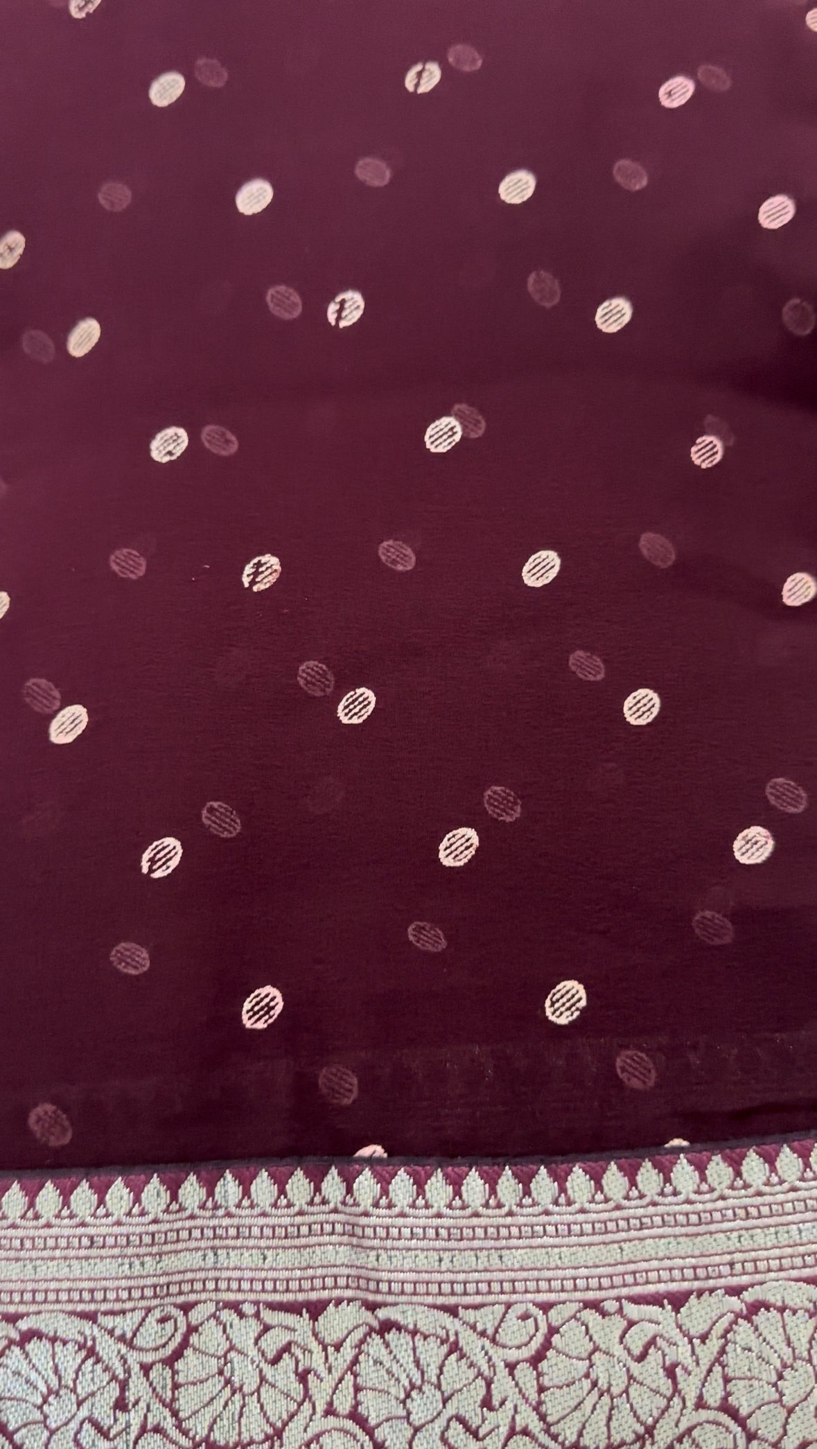Georgette Saree Wine
